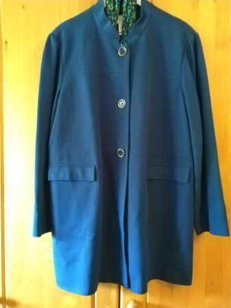 Blau/Petrolfarbene Übergangs-Blazer Gr. 3 = 48-52