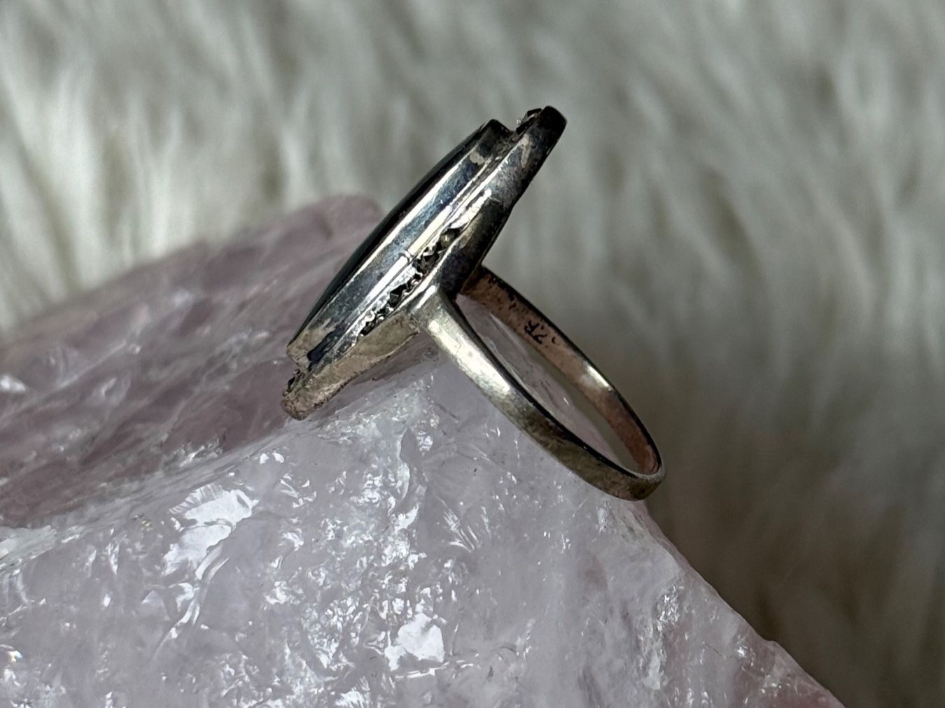 Anelli: Ring Silber 925 mit schwarzem Stein – Usato da Istighofen venduto da Ringparadies 2