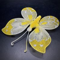 Schmetterling Dekoration Gelb mit Glitzer aus Philippinen