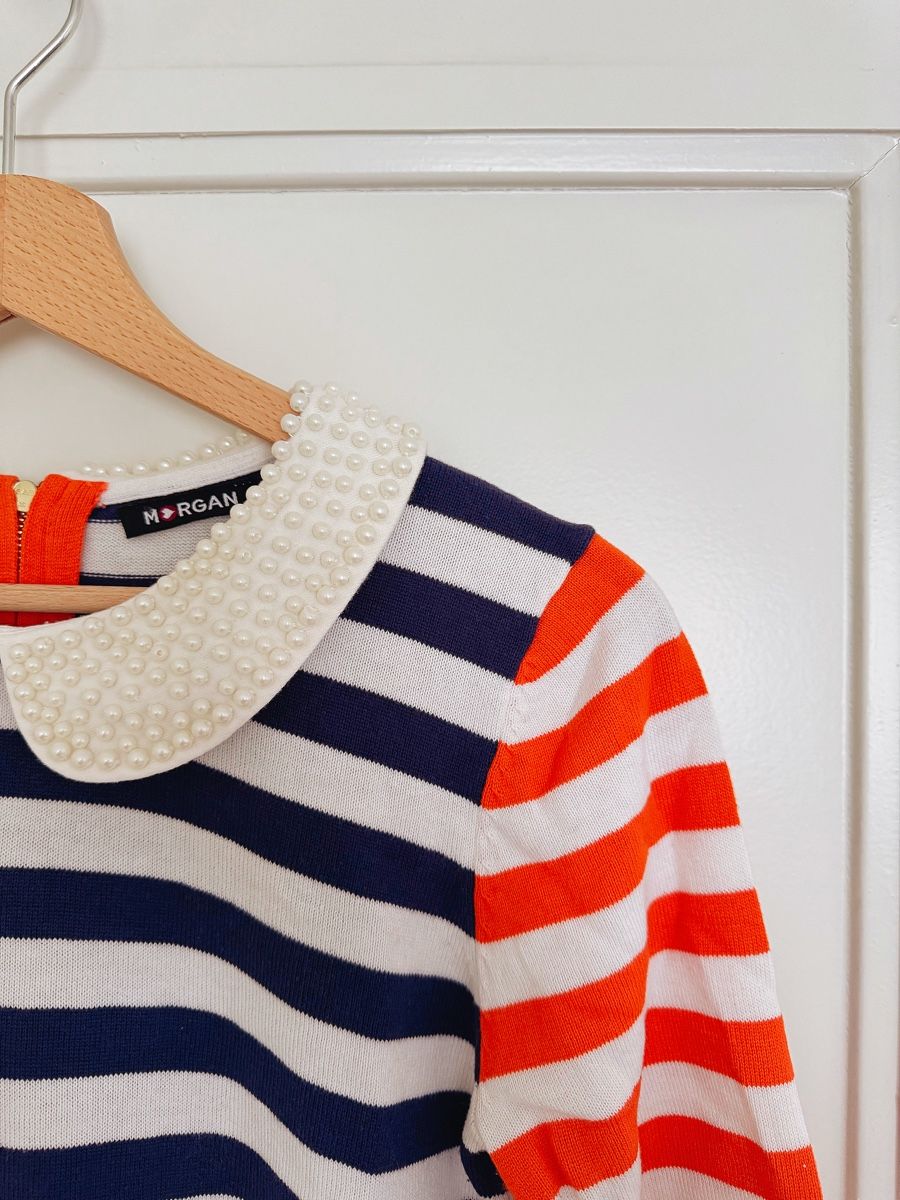 Morgan Maglioni & Felpe: Morgan Pullover mit Perlenkragen | Grösse M, gestreift, neu – Nuovo (secondo la descrizione) da Ostermundigen venduto da nkln 1