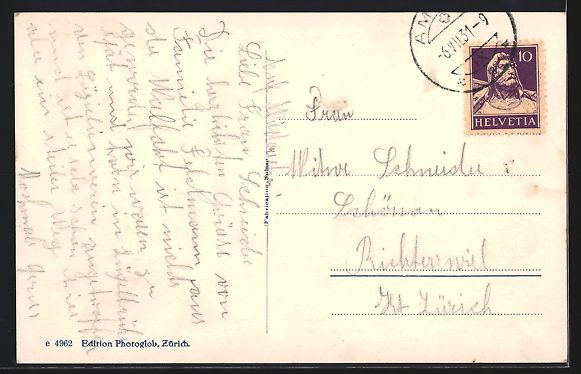 Cartoline postali: AK Amden, Ortsansicht mit Leistenkamm – Usato da Berlin venduto da bartko-reher 1