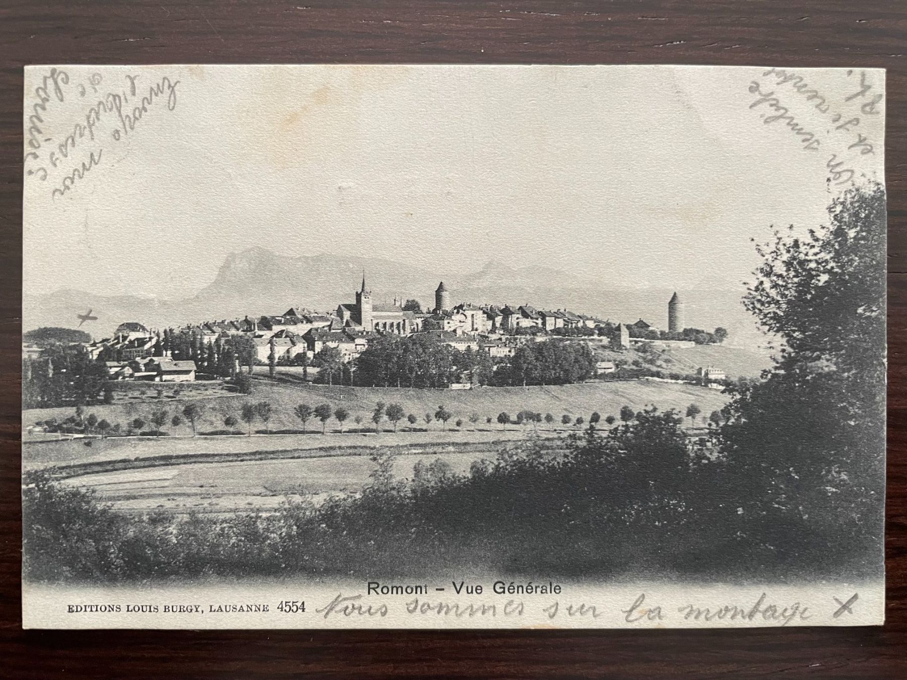 Cartoline postali: ROMONT Vue Générale, 1907 – Usato da Wald ZH venduto da TLILEF