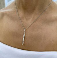 Collier argent avec diamants de moissanite certifiés