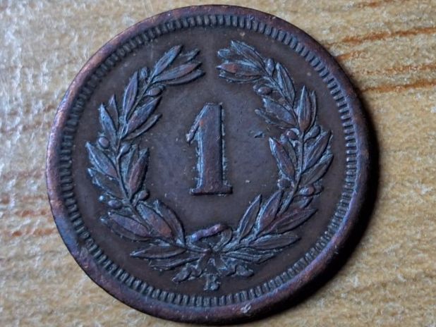 Tutti le monete: 1 Rappen 1897 - sehr schön! – Usato da Münchenstein venduto da purbach1 3