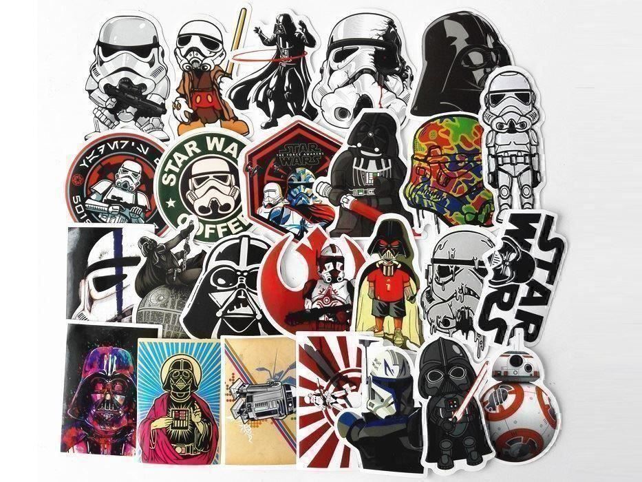 Sticker: 30 STAR WARS STICKER - WASSERFEST - AUFKLEBER – Nuovo e nell'imballaggio originale da Kriens venduto da swissgadget