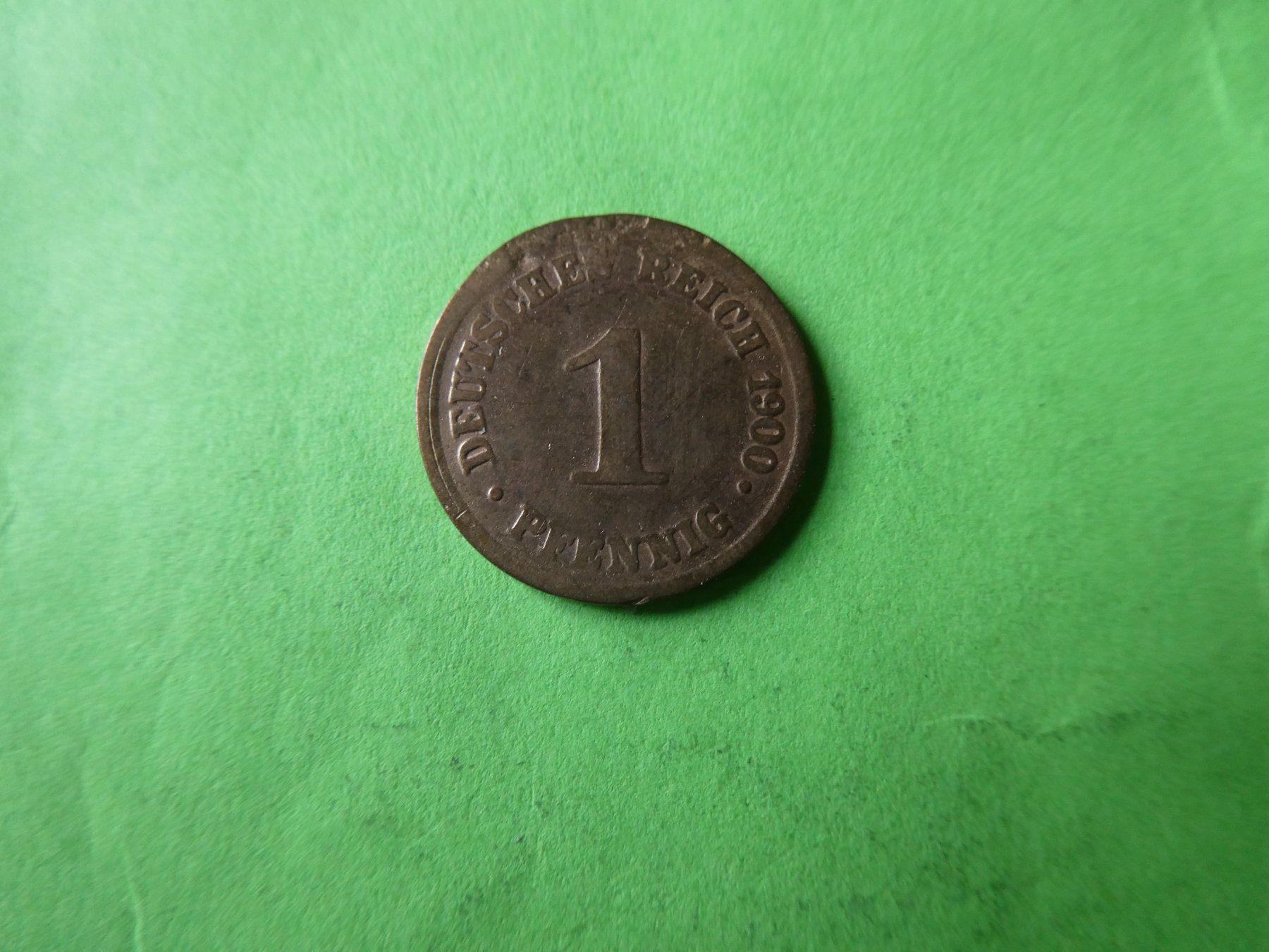 Alle Münzen: Dt. Reich 1900 D, 1 Pfennig – Gebraucht aus Hinterforst von Rohusri