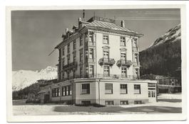 St. Moritz (GR) Engadin - Hotel National - Winter-AK um 1930
