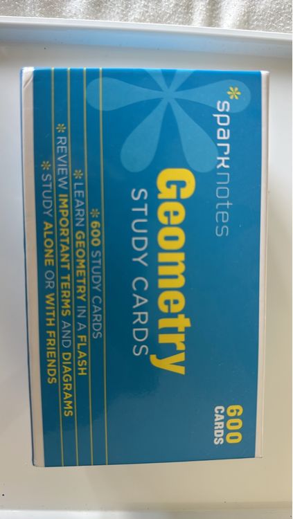 SparkNotes geometry teaching flashcards, 600 cards (Gebraucht) in ...