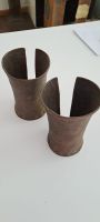 1x Paar antike Beinringe Messing Gurunsi / Burkina Faso