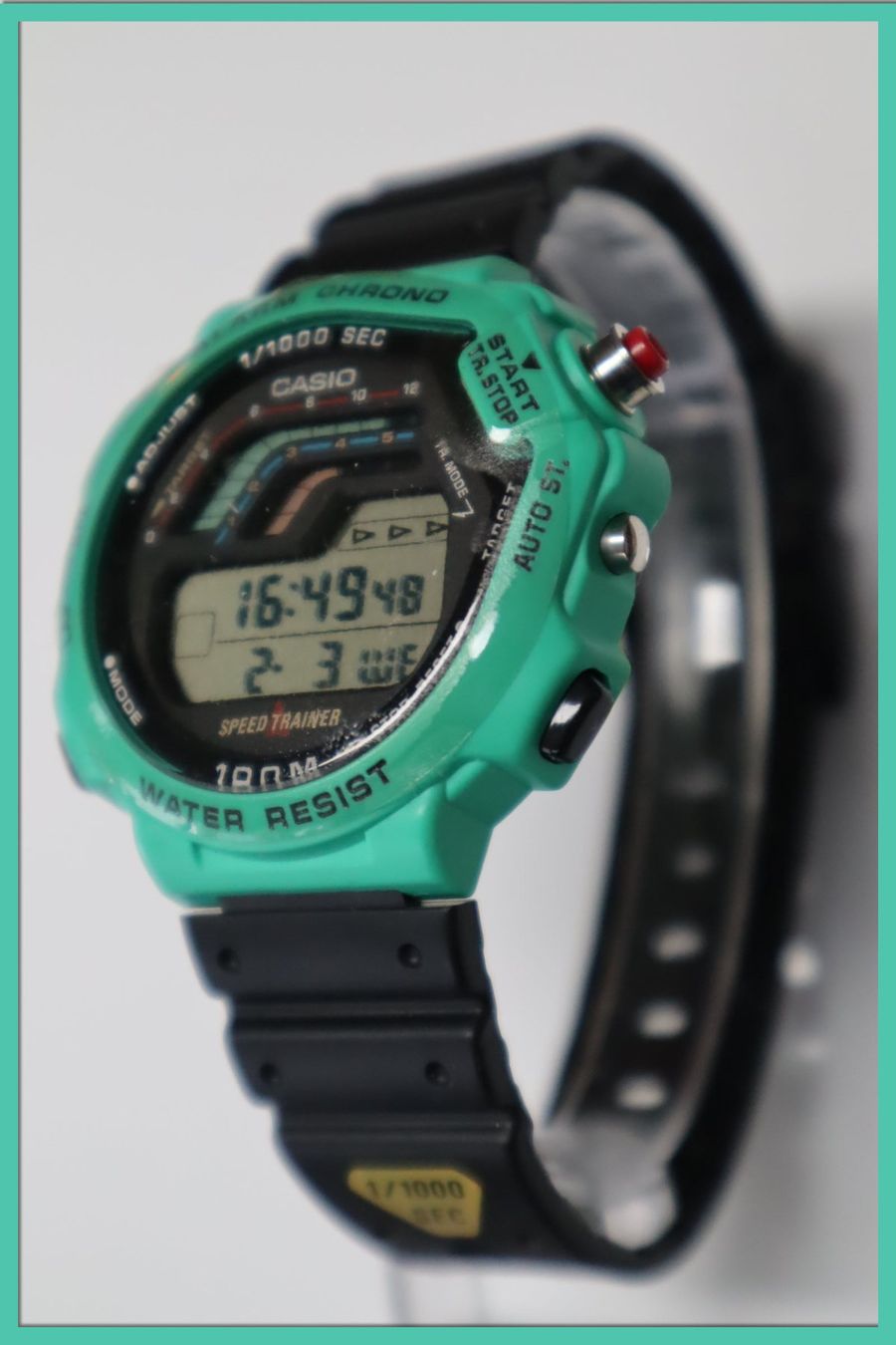 Casio Orologi: Casio STR-1000 SPEED TRAINER grün vintage NOS – Nuovo e nell'imballaggio originale da Romont FR venduto da heinz.ramseyer 3
