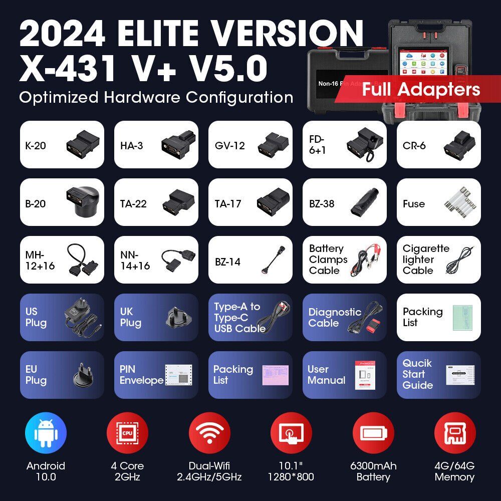 Launch Alle Werkzeuge: LAUNCH X431 V+ V5.0 WiFi Bluetooth Voll System Diagnosegerät – Neu und originalverpackt aus Malans GR von BUYBEST-Schweiz 7