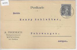Karte 138III Mi. 138xIII Bergdietikon AG