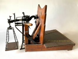 Schöne kleine Sackwaage signiert, antik, 19. Jahrhundert