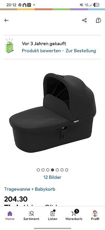 Carrozzine: Thule Urban Glide Bassinet – Usato da Rothenburg venduto da Dimi_v