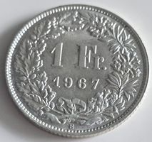 1 Franken 1967 Helvetia Silber Münze CH