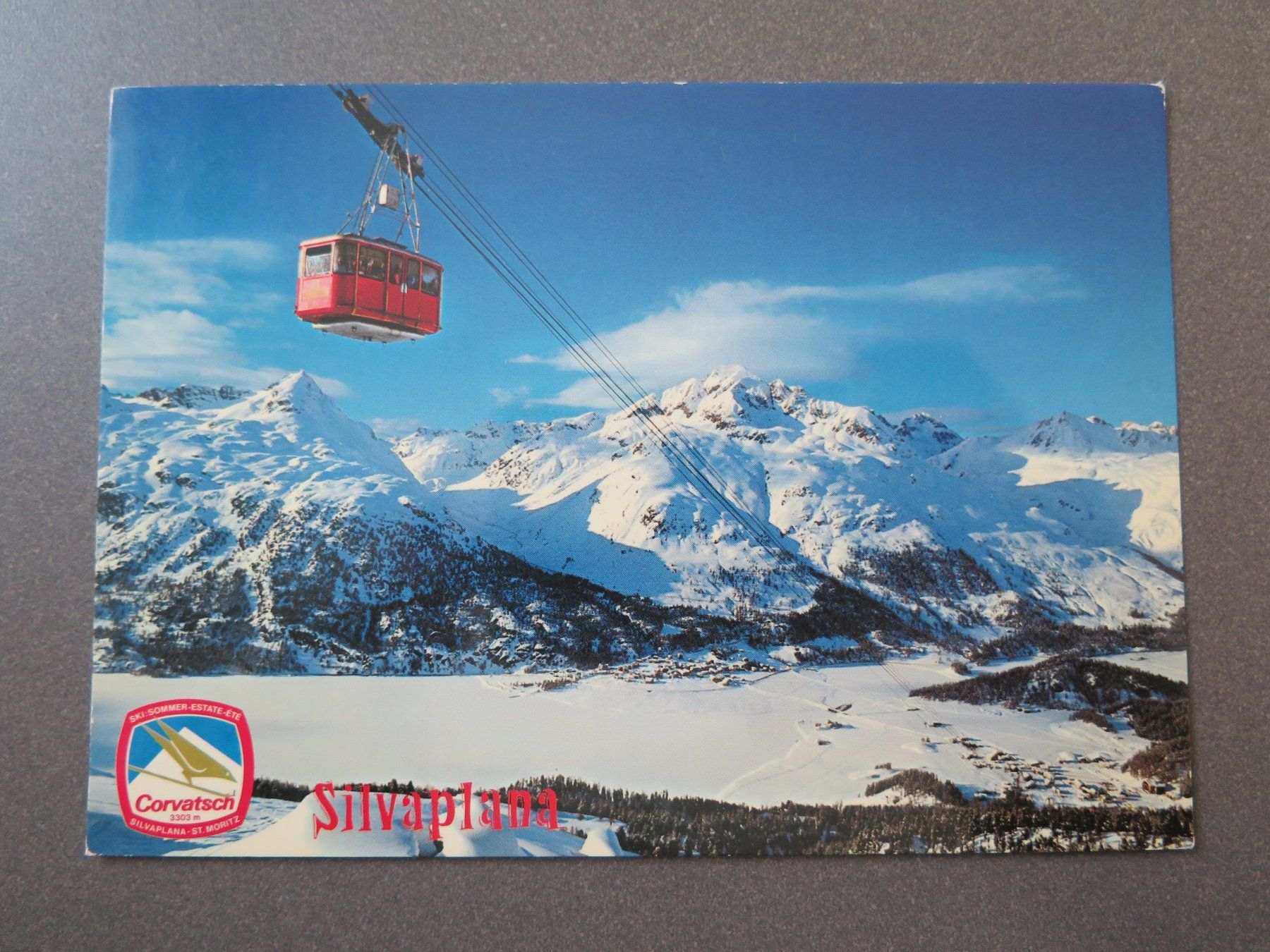 Cartoline postali: SILVAPLANA - CORVATSCH - LUFTSEILBAHN – Usato da Wittenbach venduto da lipasal