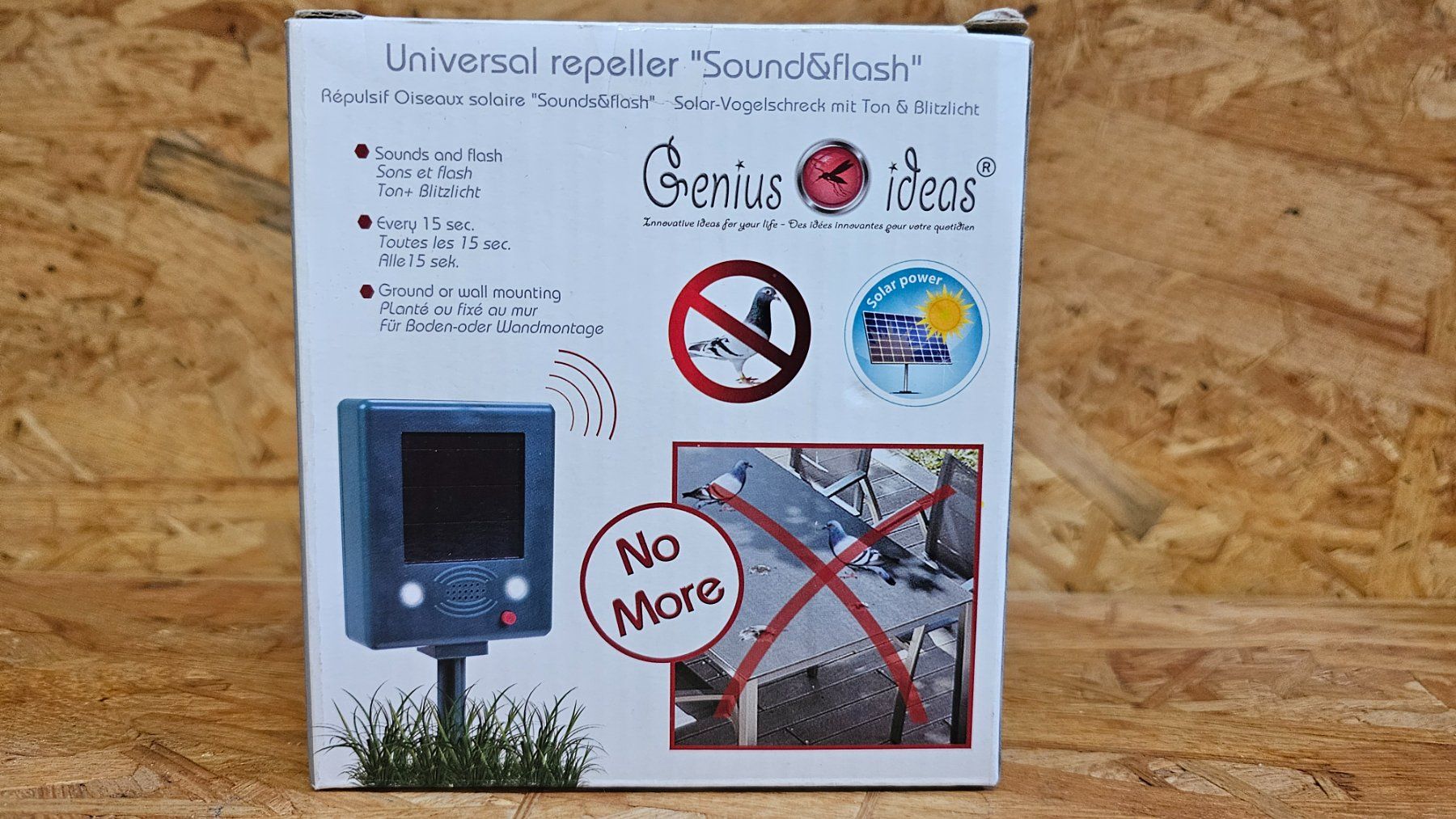 Sistemi d'allarme: Universal Vogelabwehr Sound & Flash ab Fr. 1.- – Nuovo e nell'imballaggio originale da Koppigen venduto da Bracher_Mail-House 2