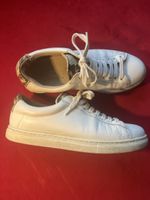 Weisse Zespa Sneakers mit Schlangenleder, Grösse 40