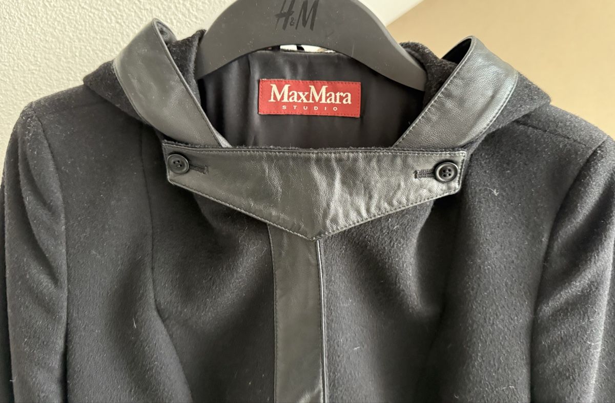 Max Mara Cappotti: MAX MARA Wollmantel Gr. 38 mit Lederdetails – Usato da Islikon venduto da Julies_wardrobe 1