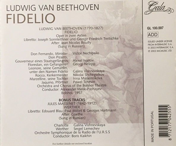 CD: Beethoven - Fidelio – Usato da Grüningen venduto da azulblanco 1