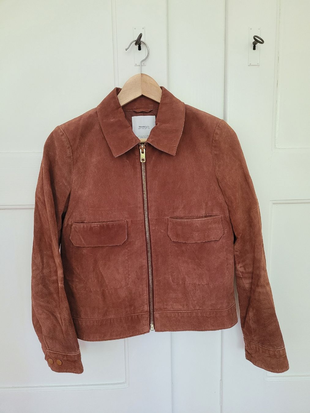 Mango Jacken: Mango Lederjacke Damen braun Grösse XS – Defekt aus Bern von ralella
