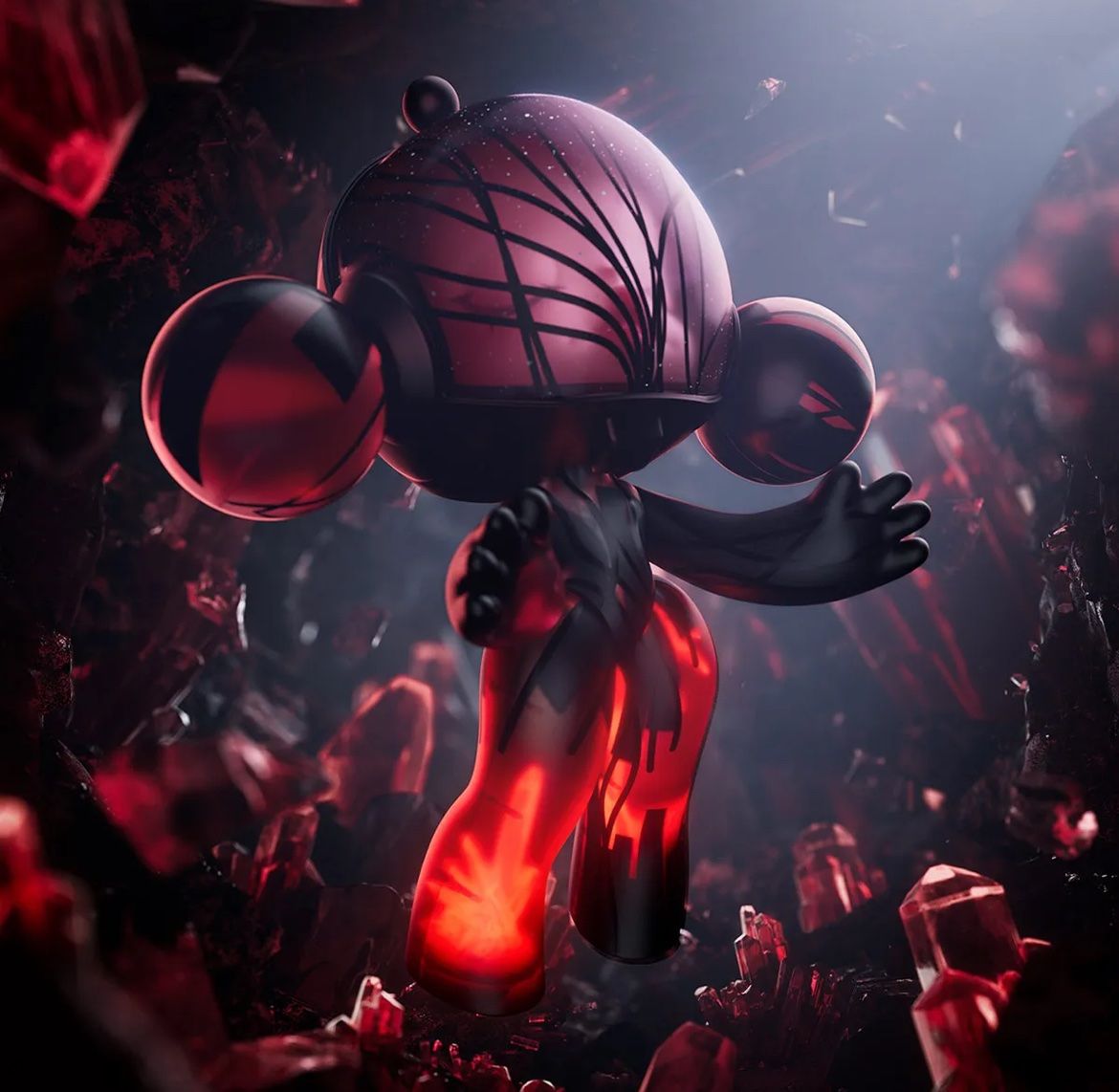 Pop Mart Figurines: Pop Mart MEGA Skullpanda Red Crystal 33cm – Neuf avec emballage d'origine à Glattbrugg par arttoy.land 3