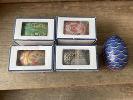 5x LR Blecheier Fabergé Ostern Ostereier Deko VERSAND 10.-