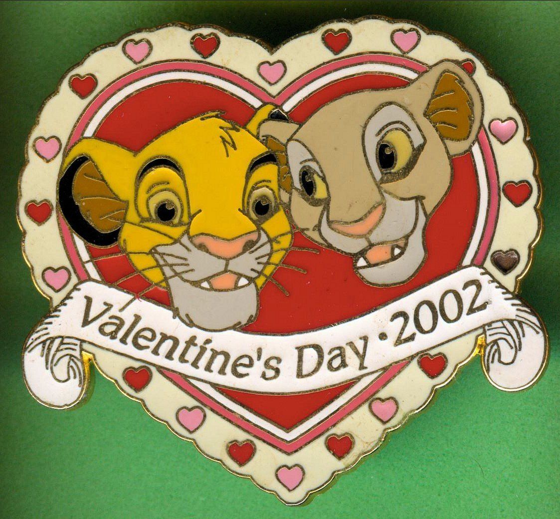 Disney Placchette & Badge: Disney   SIMBA & NALA  Valentinstag  2002 – Usato da Winterthur venduto da Sammleroase