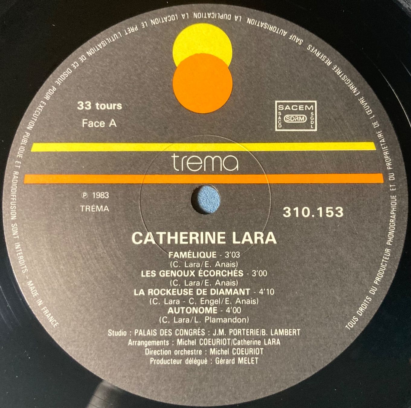 Dischi in vinile: CATHERINE LARA - LA ROCKEUSE DE DIAMANT – Usato da Poliez-Pittet venduto da Newtown-Records 3