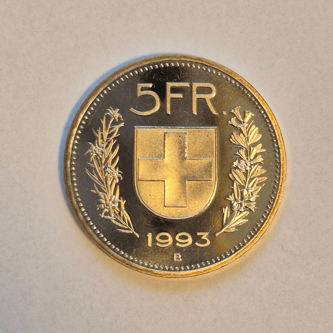 Tutti le monete: 5 Franken 1993 Schweiz – Usato da Schlieren venduto da num.boutique