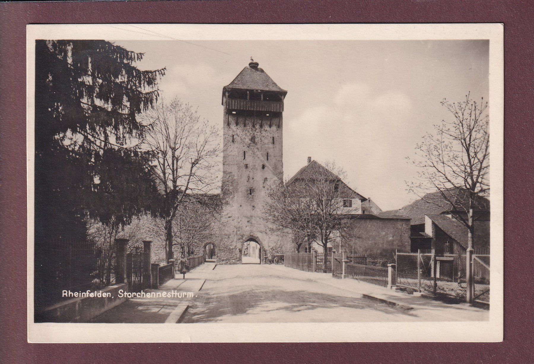 Cartoline postali: RHEINFELDEN - Storchennesturm - 1927 – Usato da Pully venduto da nicecards