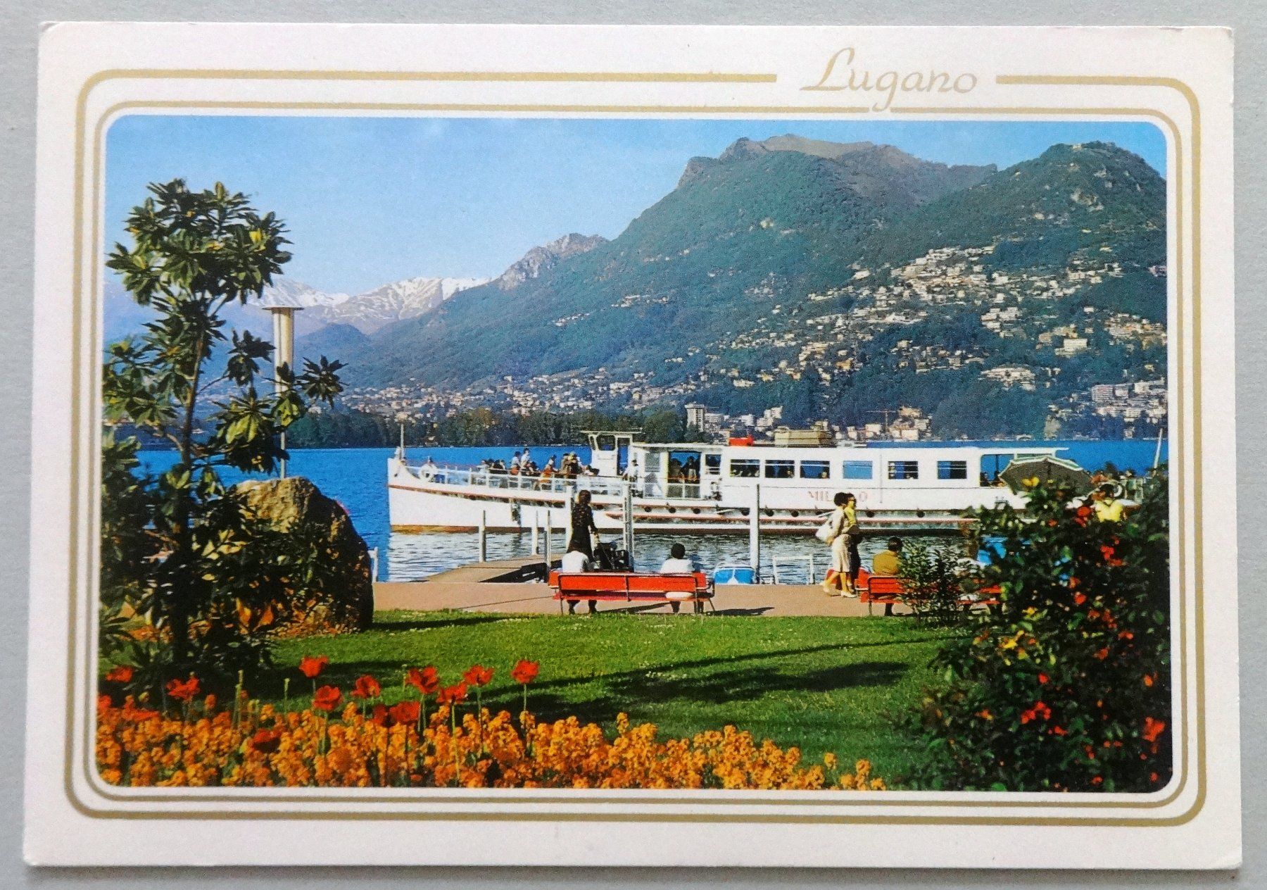 Ansichtskarten: Lugano - Paradiso e il Monte Brè – Gebraucht aus Fétigny von Billy2miny