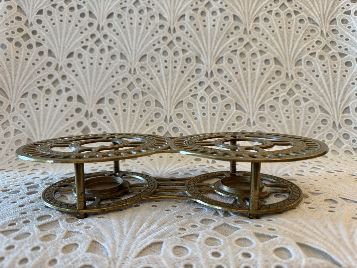 Sottobicchieri: Vintage Messing Doppelt Stövchen Topfuntersetzer 31cm – Usato da Frenkendorf venduto da Only1 8