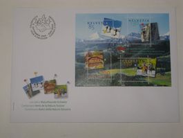 Sonderblock "100 Jahre Naturfreunde" FDC 06.09.2005