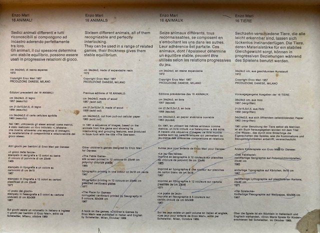 Puzzle: Puzzle Enzo Mari - Danese - 1974 – Usato da Onex venduto da gga_5vcf 6