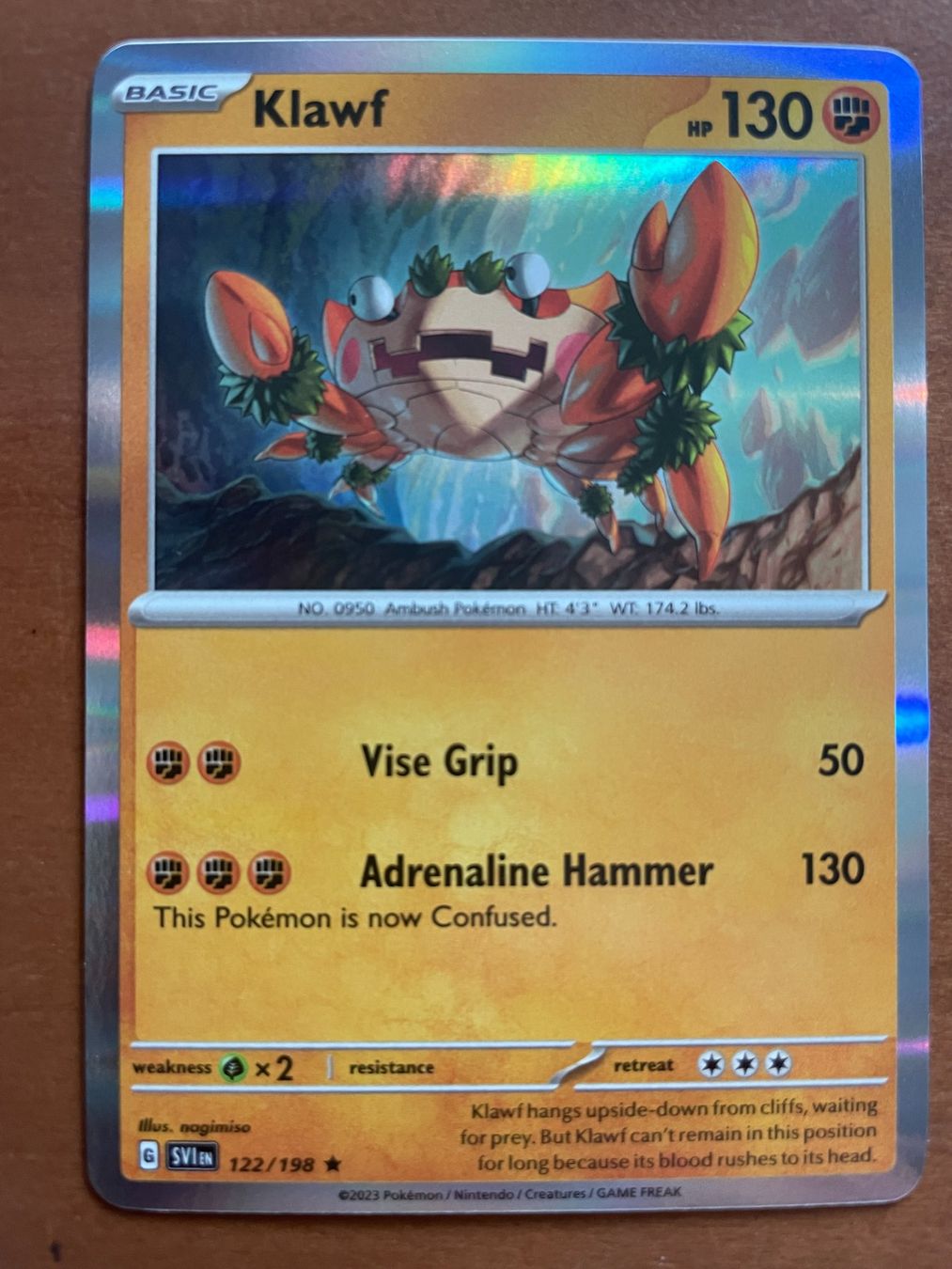 Pokémon Carte collezionabili: Pokemon Klawf Holo (Versand gratis) – Nuovo (secondo la descrizione) da Chur venduto da Angerson