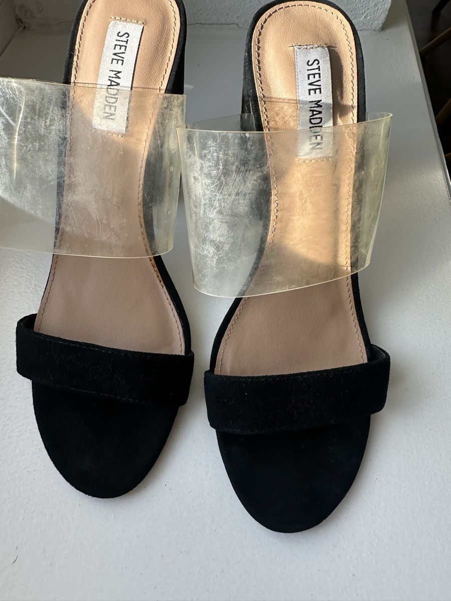 Steve Madden Scarpe da donna: Black transparent heels Steve Madden size 39 – Usato da Uster venduto da Monika_OB
