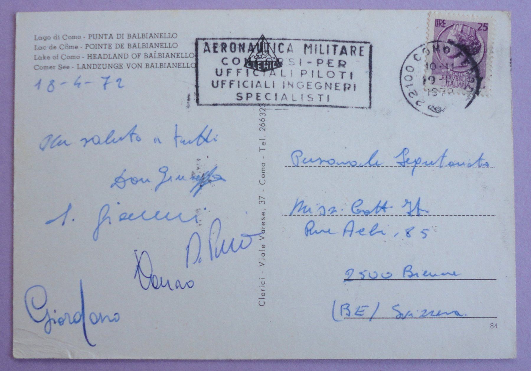 Cartoline postali: Punta di Balbianello - Lago di Como – Usato da Fétigny venduto da Billy2miny 1