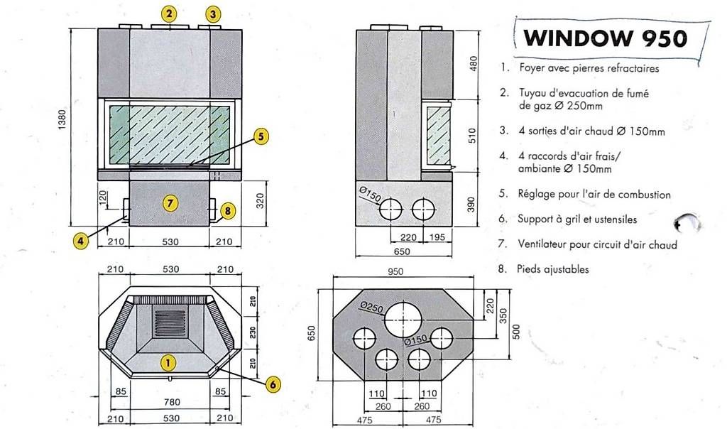 Camini: Excellent insert de cheminée à air pulsé chauffe une maison – Usato da Denges venduto da jon_6ccw 2