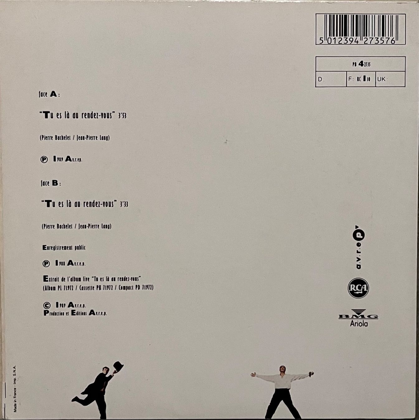Dischi in vinile: PIERRE BACHELET - TU ES LÀ AU RENDEZ-VOUS – Usato da Bussigny venduto da vinyl-pas-cher 1
