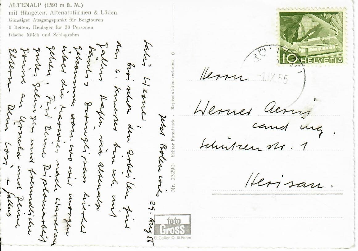 Cartoline postali: Altenalp – Usato da Hochdorf venduto da Ziegel-16 1