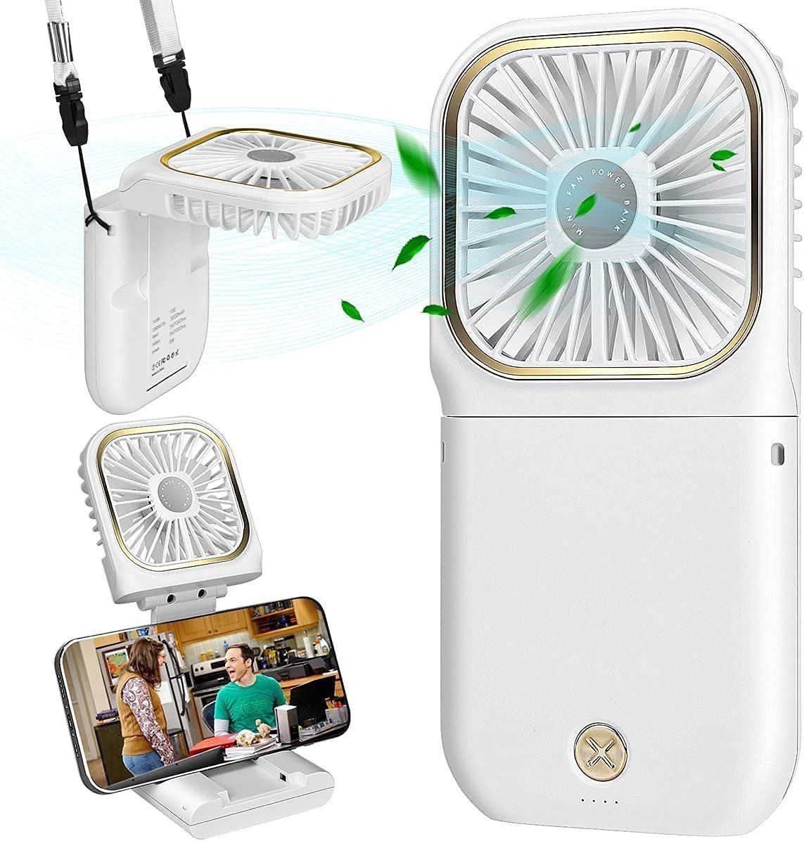 Ventilateurs: Mini ventilateur portable rechargeable blanc – Neuf avec emballage d'origine à Morges par All4nature