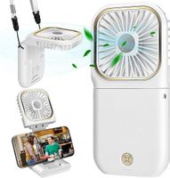 Mini ventilateur portable rechargeable blanc