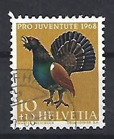 Tutti i francobolli: 1968 - PJ / Einh. Vögel / Auerhahn – Usato da Schaffhausen venduto da poststamp