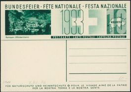 1933 - Pro Patria - Bundesfeierkarte - ungebraucht *