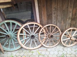 4 Alte Wagenräder, Deko-Objekt,   Vintage!