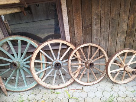 4 Alte Wagenräder, Deko-Objekt,   Vintage!