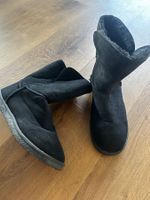 Stiefelette gefüttert Schwarz Gr 41