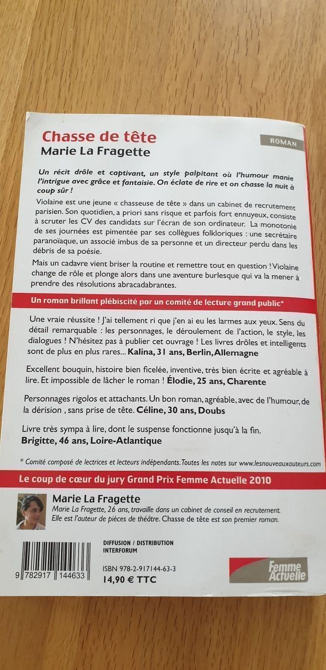 Bücher: Chasse de tête-Marie La Fragette – Gebraucht aus Moutier von gvmv 1