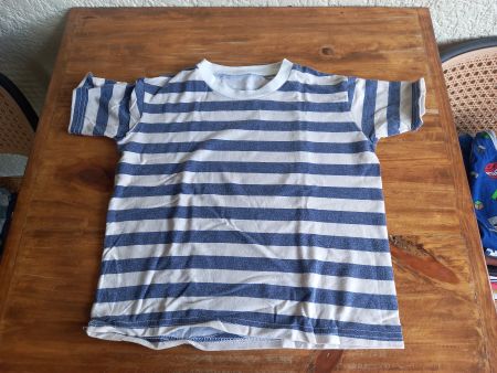 T-shirt rayé bleu blanc
